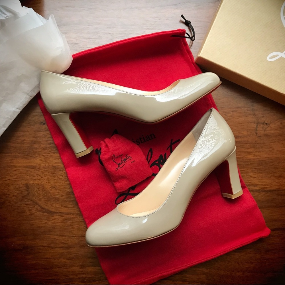 Christian Louboutin Mistica 60 Patent Calf Stone 7